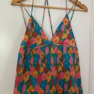 Colorful floral Zara tank top